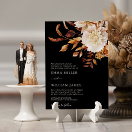 Schwarzer Herbst Moderne Wasserfarbe Einladung