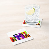 Schwarzer Herbst Rechteckiger Pappuntersetzer (Vor Ort)