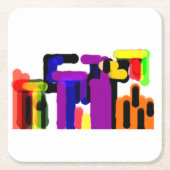 Schwarzer Herbst Rechteckiger Pappuntersetzer (Vorderseite)