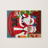 Schwarzer Herr und Frau Claus Puzzle (Horizontal)