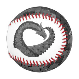 Schwarzer Herzdrache in Weiß Baseball