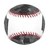 Schwarzer Herzdrache in Weiß Baseball (Vorderseite)