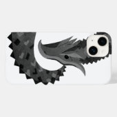 Schwarzer Herzdrache in Weiß Case-Mate iPhone Hülle (Rückseite (Horizontal))