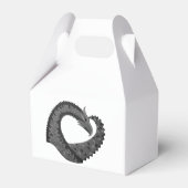 Schwarzer Herzdrache in Weiß Geschenkschachtel (Rückseite)