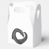 Schwarzer Herzdrache in Weiß Geschenkschachtel (Geöffnet)