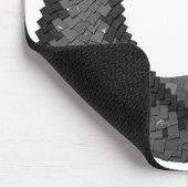 Schwarzer Herzdrache in Weiß Mousepad (Ecke)