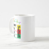 Schwarzer Herzschlag Schwarzgeschichte Afrika Kaffeetasse (Vorderseite Links)