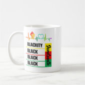 Schwarzer Herzschlag Schwarzgeschichte Afrika Kaffeetasse (Links)