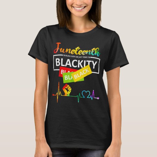 Schwarzer Herzschlag Schwarzgeschichte Afrika T-Shirt (Vorderseite)