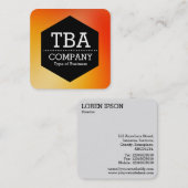 Schwarzer Hexagon - Weiche Gradient Quadratische Visitenkarte (Vorne/Hinten)