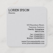 Schwarzer Hexagon - Weiche Gradient Quadratische Visitenkarte (Rückseite)