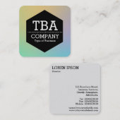 Schwarzer Hexagon - Weiche Gradient Quadratische Visitenkarte (Vorne/Hinten)