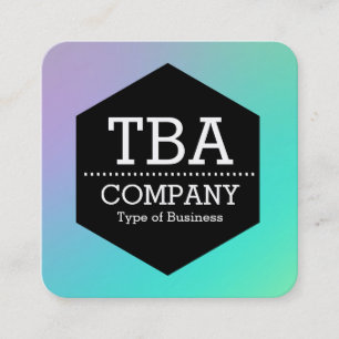 Schwarzer Hexagon - Weiche Gradient Quadratische Visitenkarte