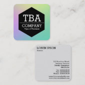 Schwarzer Hexagon - Weiche Gradient Quadratische Visitenkarte (Vorne/Hinten)