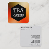 Schwarzer Hexagon - Weiche Gradient Quadratische Visitenkarte (Vorne/Hinten)