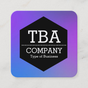 Schwarzer Hexagon - Weiche Strahlung Quadratische Visitenkarte