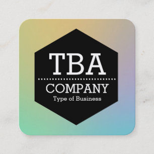 Schwarzer Hexagon - Weiche Strahlung Quadratische Visitenkarte