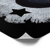 Schwarzer Hexenhut mit Sternen und Spider-Poster Poster (Ecke)