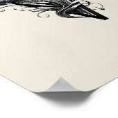 Schwarzer Hexenhut Witchy Letter W Benutzerdefinie Poster (Ecke)
