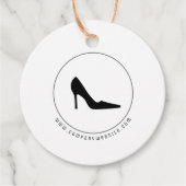 Schwarzer High Heel Shoe Geschenkanhänger (Vorderseite)