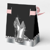 Schwarzer High Heel Shoe Geschenkschachtel (Rückseite)