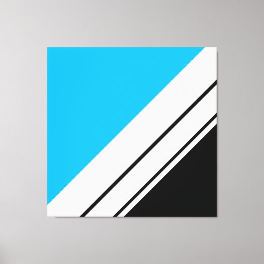 Schwarzer Himmel Blaue Streifen Leinwanddruck (Vorderseite)