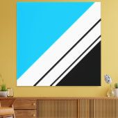 Schwarzer Himmel Blaue Streifen Leinwanddruck (Insitu (Wohnzimmer))