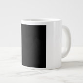 Schwarzer Himmel Regenbogen Sterne Jumbo-Tasse (Vorderseite Rechts)