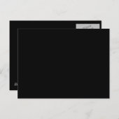 Schwarzer Hintergrund auf einer Postkarte (Vorne/Hinten)