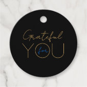 Schwarzer Hintergrund Dankbare Liebesmarken Geschenkanhänger (Vorderseite)