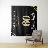 Schwarzer Hintergrund der 60. Geburtstagspartei Wandteppich (Beispiel)