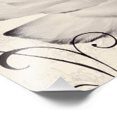 Schwarzer Hintergrund der weißen Ranunculus-Blume Fotodruck (Ecke)