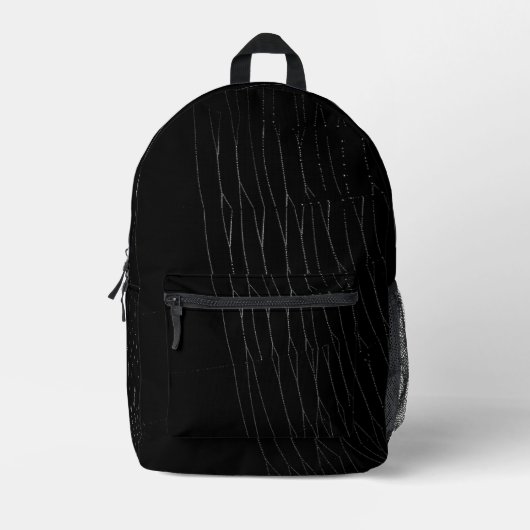 Schwarzer Hintergrund der White Spiderweb Bedruckter Rucksack (Vorderseite)