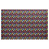 Schwarzer Hintergrund farbenfrohe Polka Dots Muste Stoff (Yard (91,4 cm))