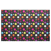 Schwarzer Hintergrund farbenfrohe Polka Dots Muste Stoff (Fat Quarter (45,7 x 55,9 cm))