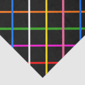 Schwarzer Hintergrund Farbvolles Windows-Kariertes Seidenpapier (Detail)