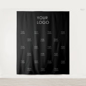 Schwarzer Hintergrund für das berufliche Firmenlog Wandteppich (Vorderseite)