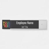 Schwarzer Hintergrund für das Schwarze Business-Lo Türschild (Vorderseite )