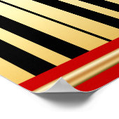 Schwarzer Hintergrund für Gold und schwarze Musikn Poster (Ecke)