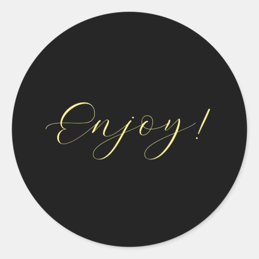 Schwarzer Hintergrund Genießeraufkleber Runder Aufkleber (Vorderseite)
