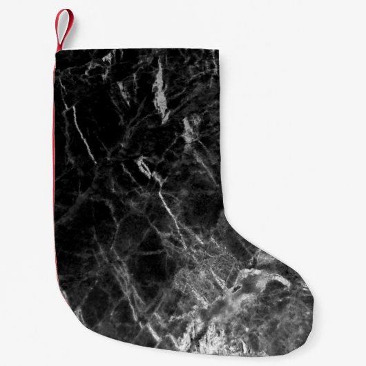 Schwarzer Hintergrund Kleiner Weihnachtsstrumpf (Vorderseite)