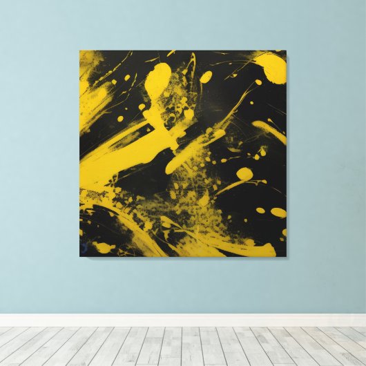 Schwarzer Hintergrund Leinwanddruck (Insitu (Holzboden))