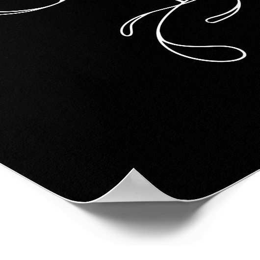 Schwarzer Hintergrund Mandala Große Erwachsenenfär Poster (Ecke)