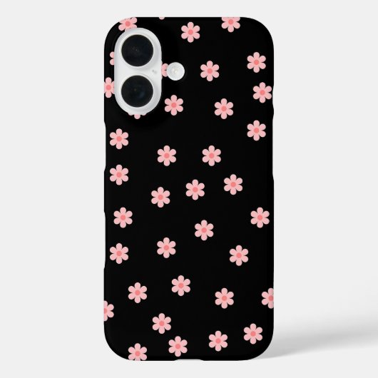 Schwarzer Hintergrund mit Blume Case-Mate iPhone Hülle (Rückseite)