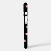 Schwarzer Hintergrund mit Blume Case-Mate iPhone Hülle (Rückseite / Links)