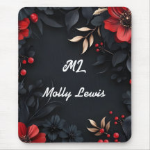 Schwarzer Hintergrund mit Blumendekoration