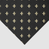 Schwarzer Hintergrund mit Gold-Lilie Seidenpapier (Detail)