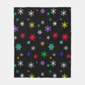Schwarzer Hintergrund mit leuchtend hübschem Schne Fleecedecke (Vorderseite)