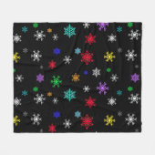 Schwarzer Hintergrund mit leuchtend hübschem Schne Fleecedecke (Vorderseite (Horizontal))