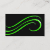 Schwarzer Hintergrund mit Limonem grünem Visitenkarte (Rückseite)
